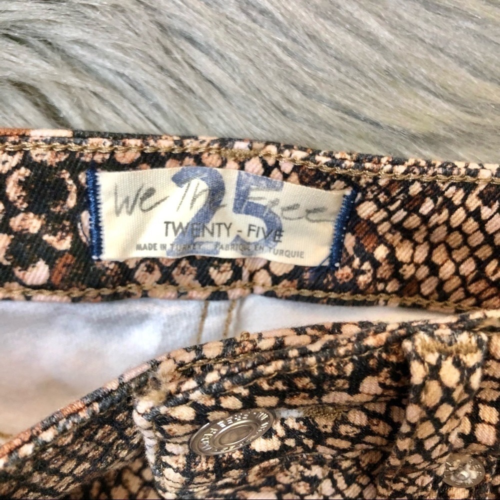 NEW Free People Two Faced Snake Print High Rise Skinny Jeans Sz 25 - Picture 6 of 10